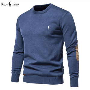 Maglione slim fit in lana con girocollo per uomo