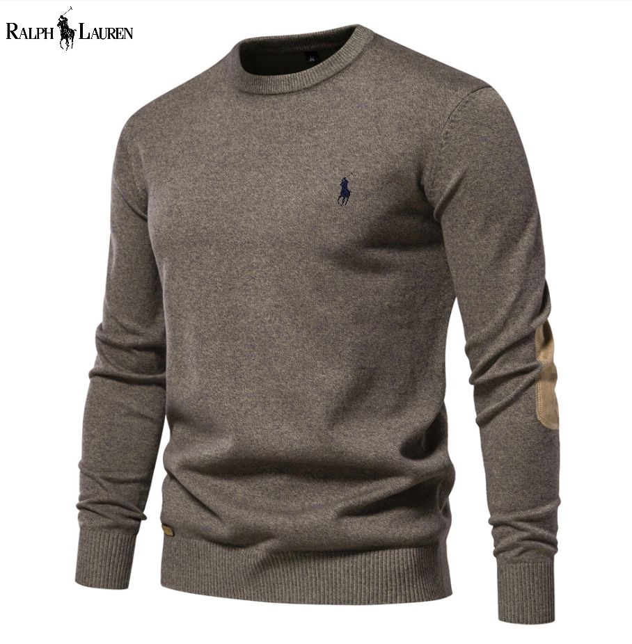 Maglione slim fit in lana con girocollo per uomo