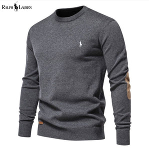 Maglione slim fit in lana con girocollo per uomo