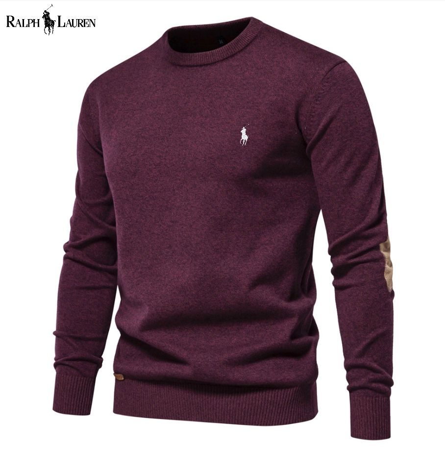 Maglione slim fit in lana con girocollo per uomo